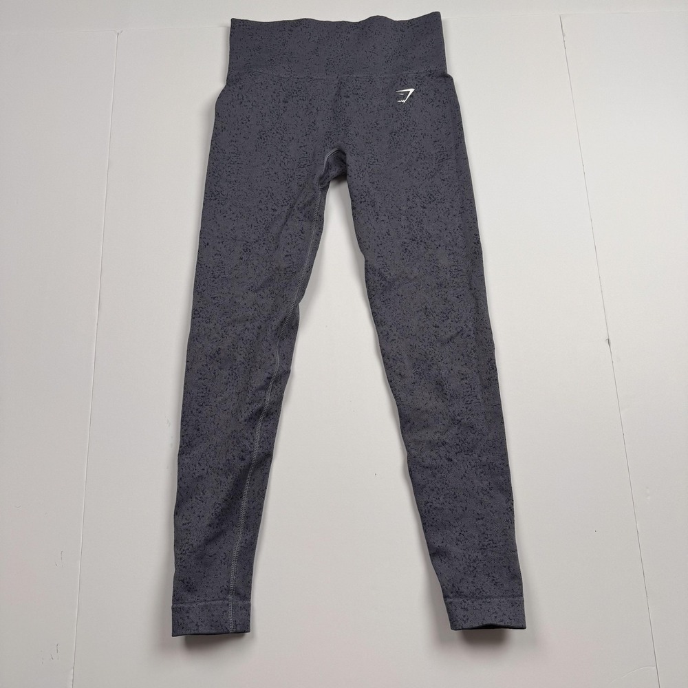 Gymshark Leggings Womens S-M (23x23) Gray High Waist Seamless Speckled Yoga
